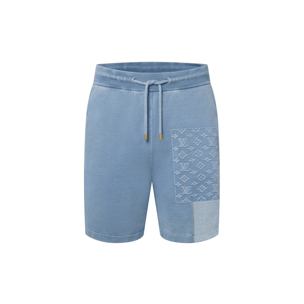 Men's Knitted Patchwork Denim Shorts