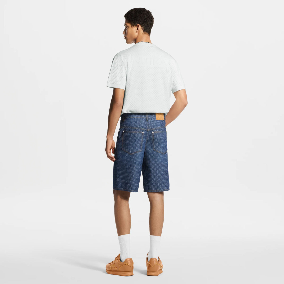 Men's Knitted Mesh Short-Sleeved Crewneck