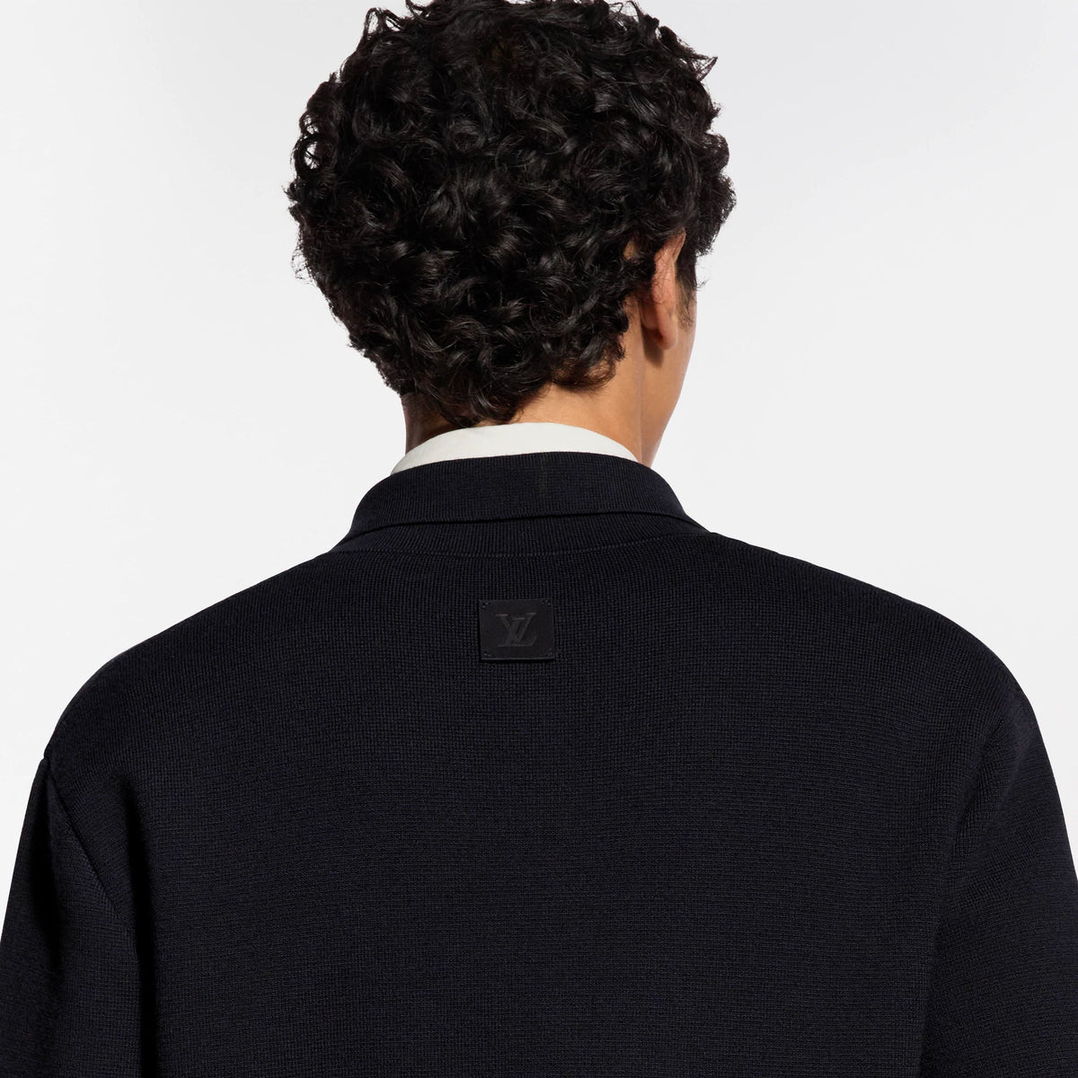 Men's Knit Wool Blouson With Leather Details