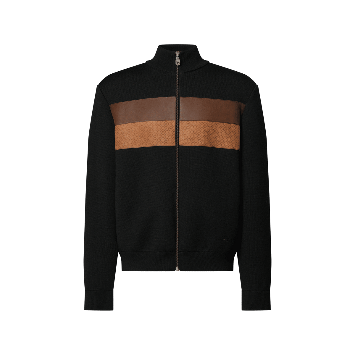 Men's Knit Blouson With Leather Bands