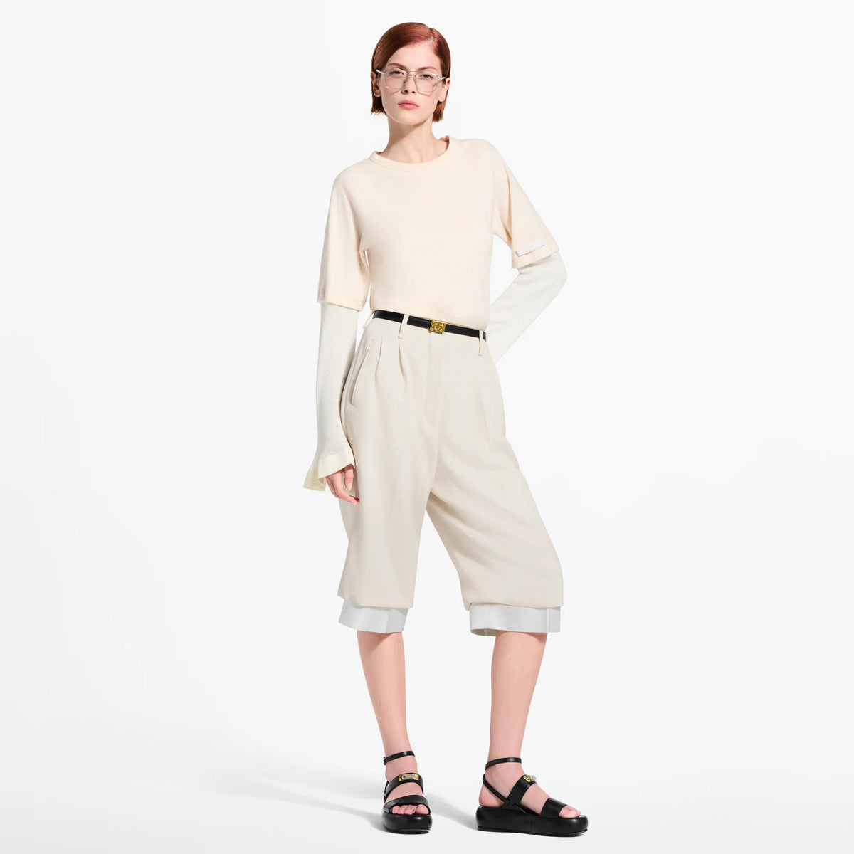 Women's Layered Tailored Bermuda Shorts