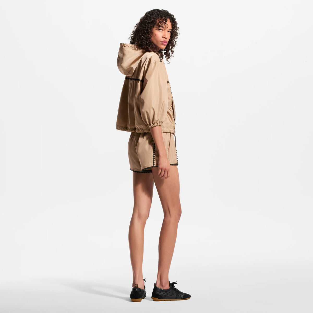Women's Lace Trim Hooded Parka
