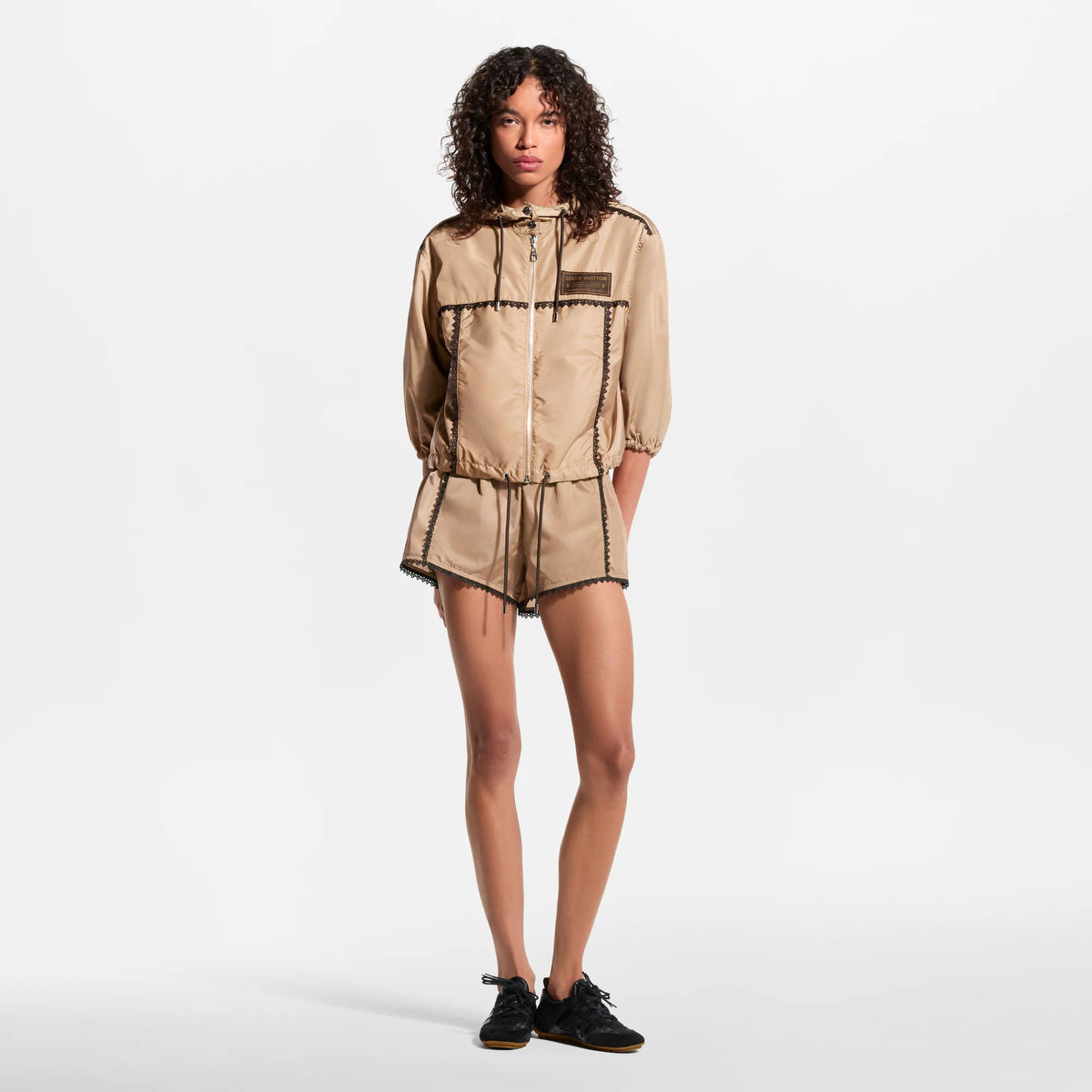 Women's Lace Trim Hooded Parka
