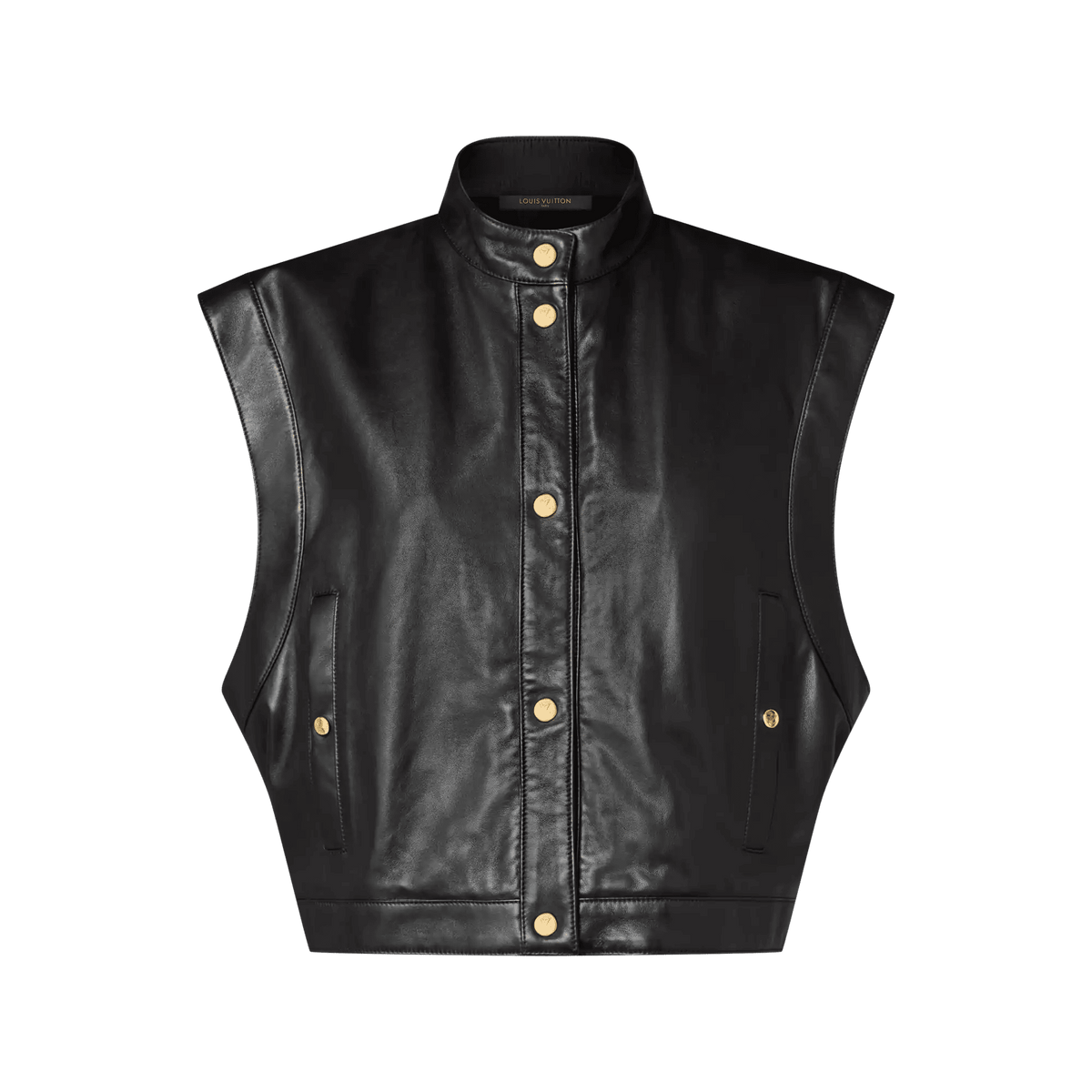 Women's Leather and Nylon Gilet
