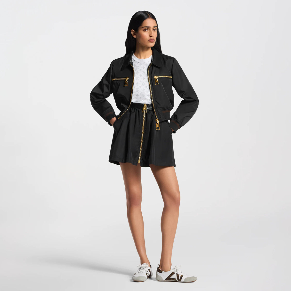 Women's Leather Insert Jacket