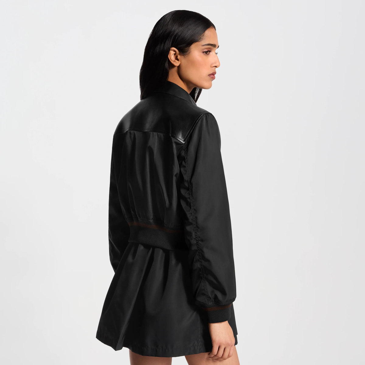 Women's Leather Insert Jacket