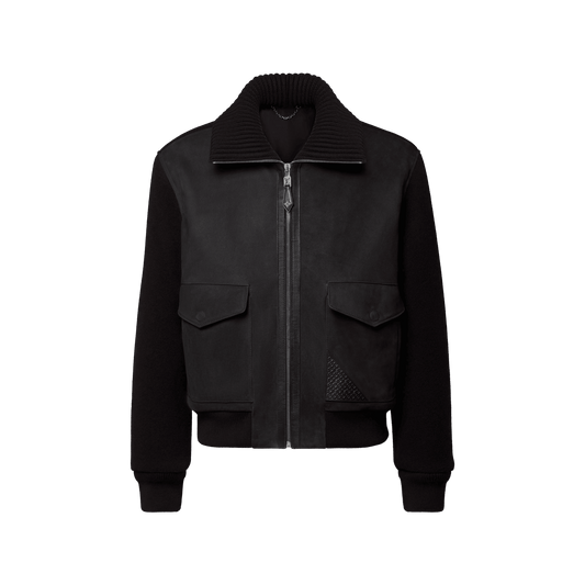 Men's Leather Mix Blouson