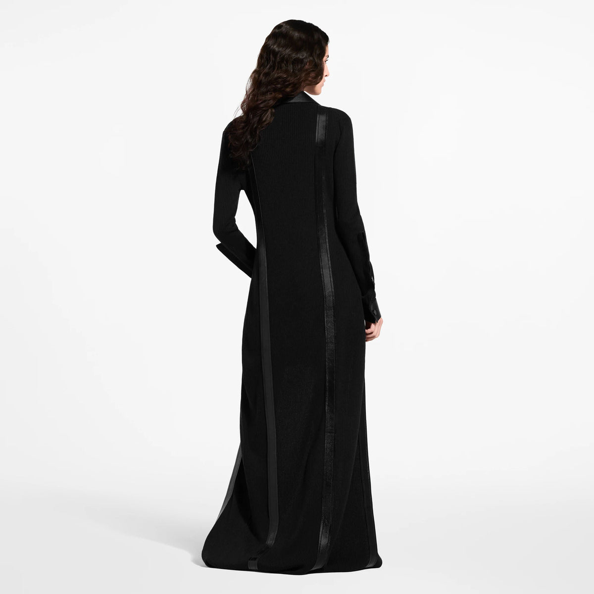 Women's Leather Accent Longline Cardigan