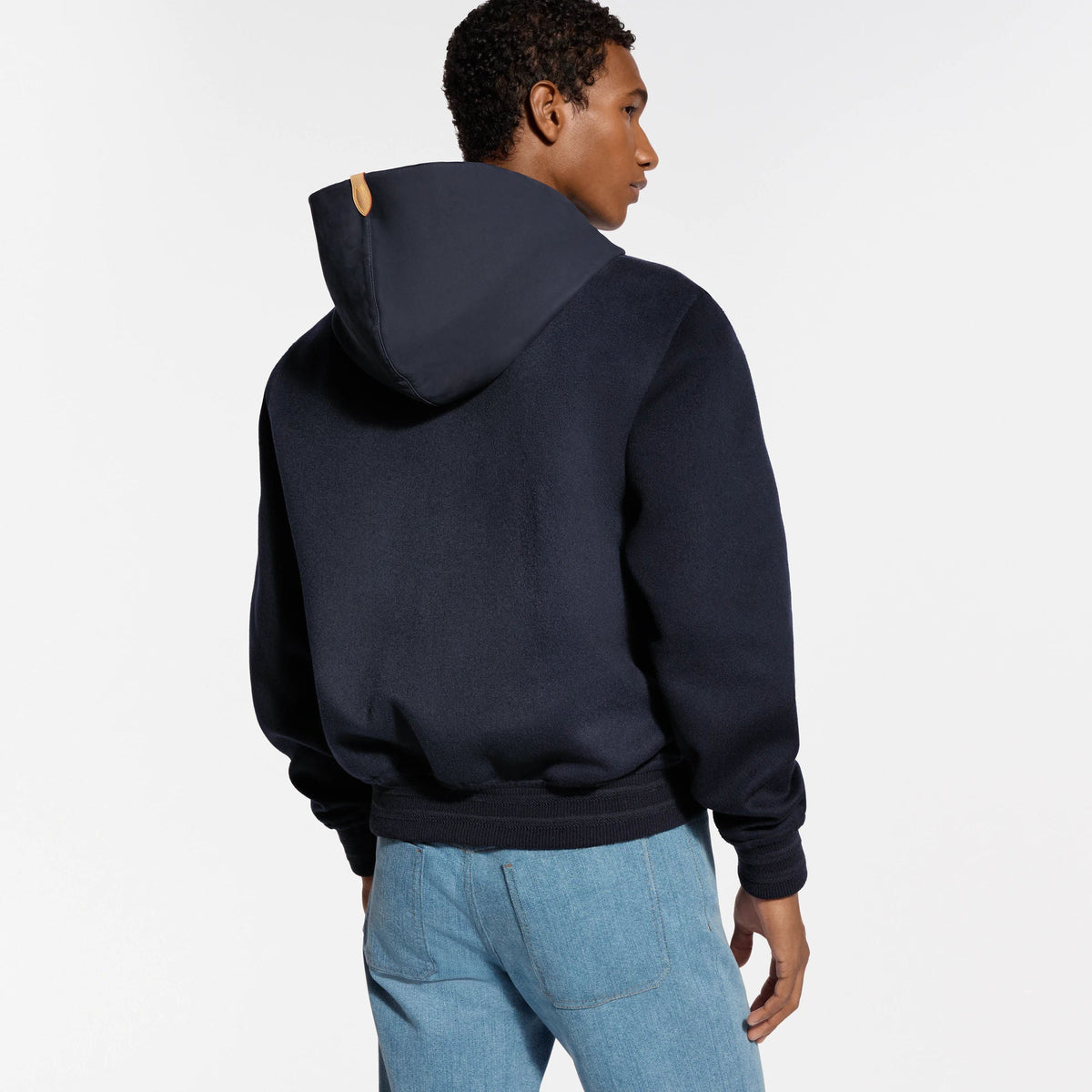 Men's Nubuck Leather Hooded Blouson