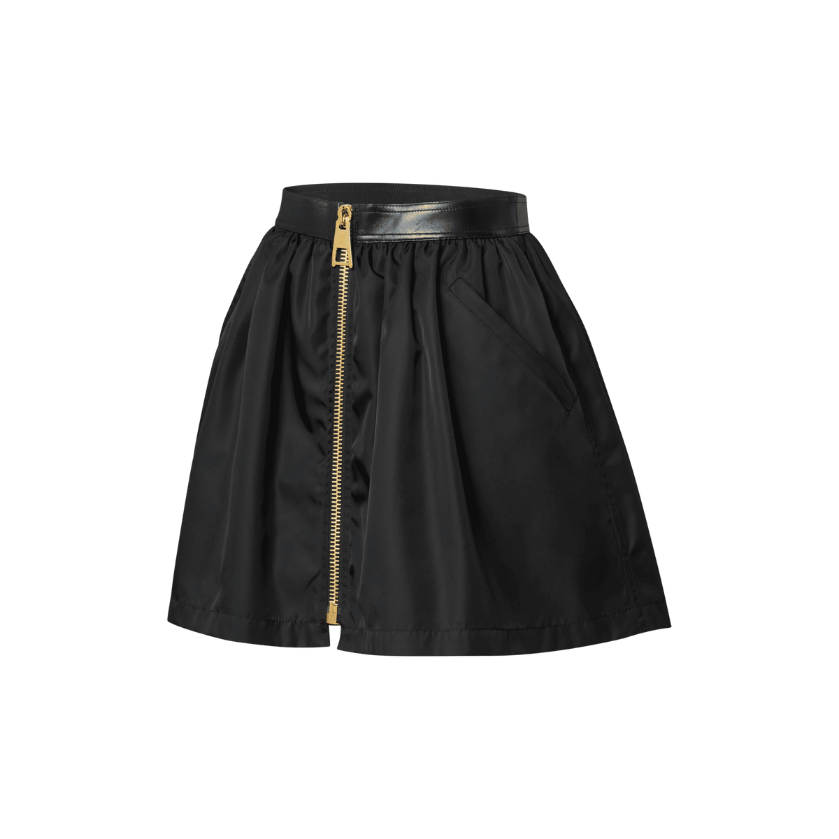 Women's Leather Insert Mini Skirt