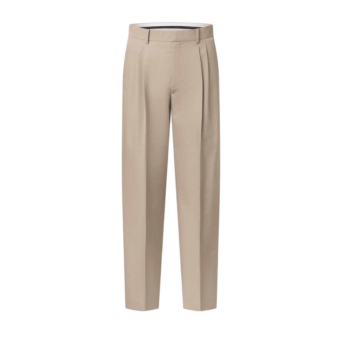Men's Light Pleated Wool Cotton Twill Pants