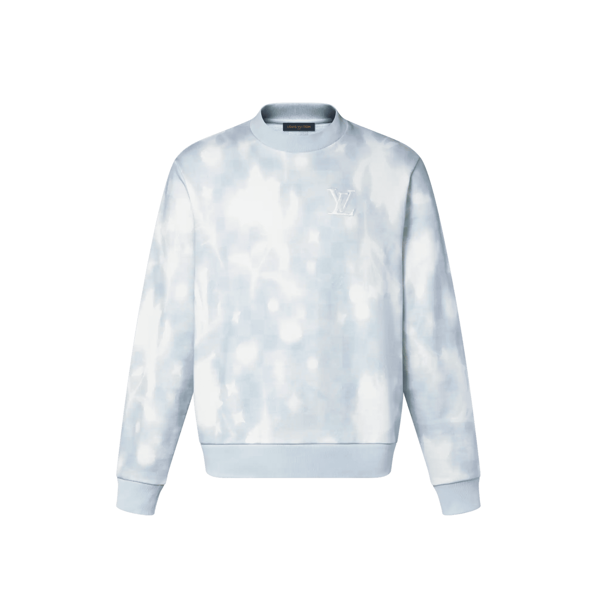 Men's Printed Long-Sleeved Cotton Crewneck