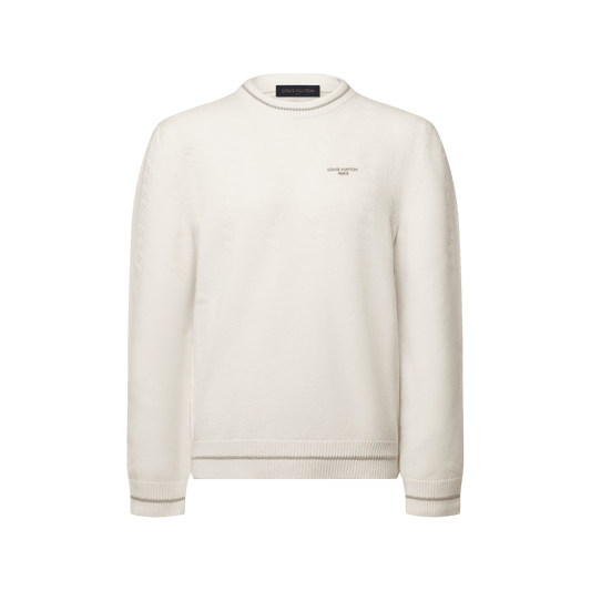 Men's Long-Sleeved Cable Knit Crewneck