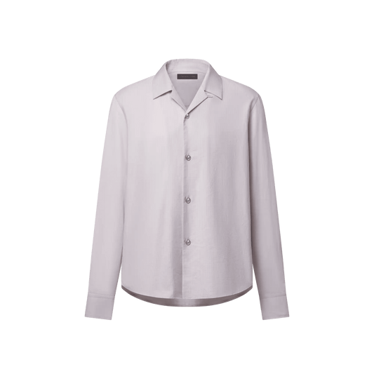 Men's Long-Sleeved Open Collar Cotton Shirt