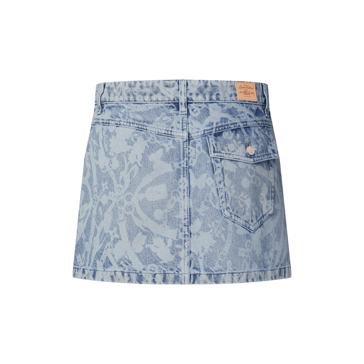 Women's Bloom Laser Print Denim Mini Skirt