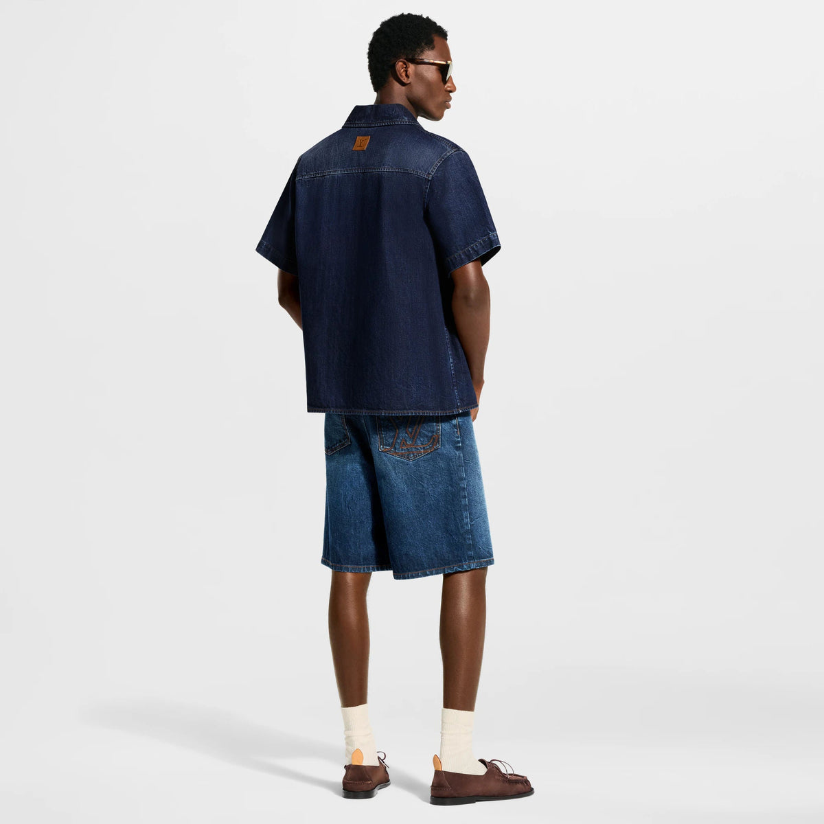 Men's Embroidered Japanese Denim Shorts