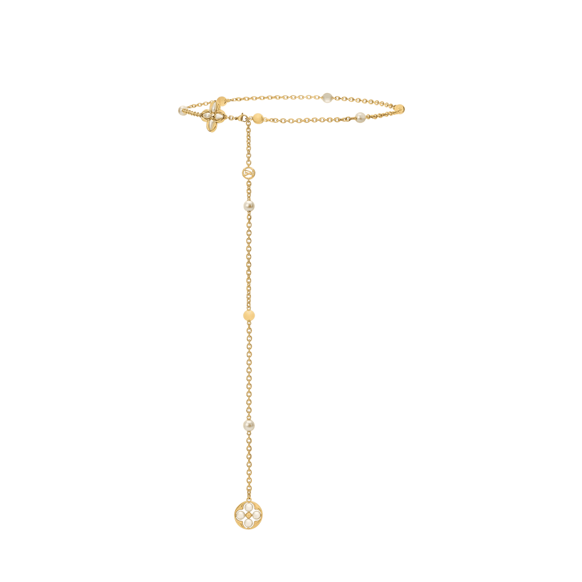 Women's Pearly Flower Chain Belt