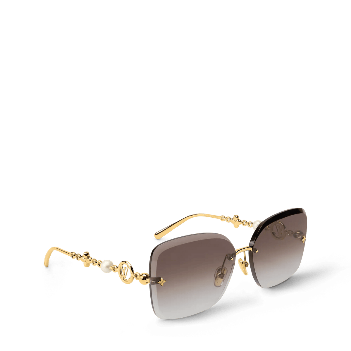 Women's Jewel Pearl Square Sunglasses