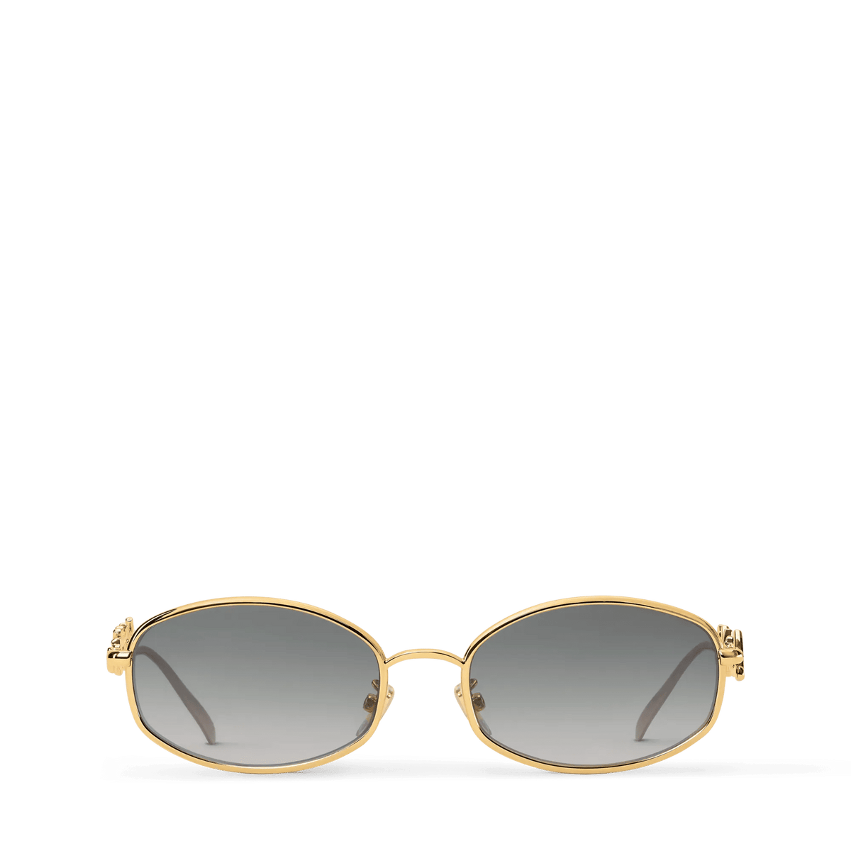Women's Script Metal Round Sunglasses