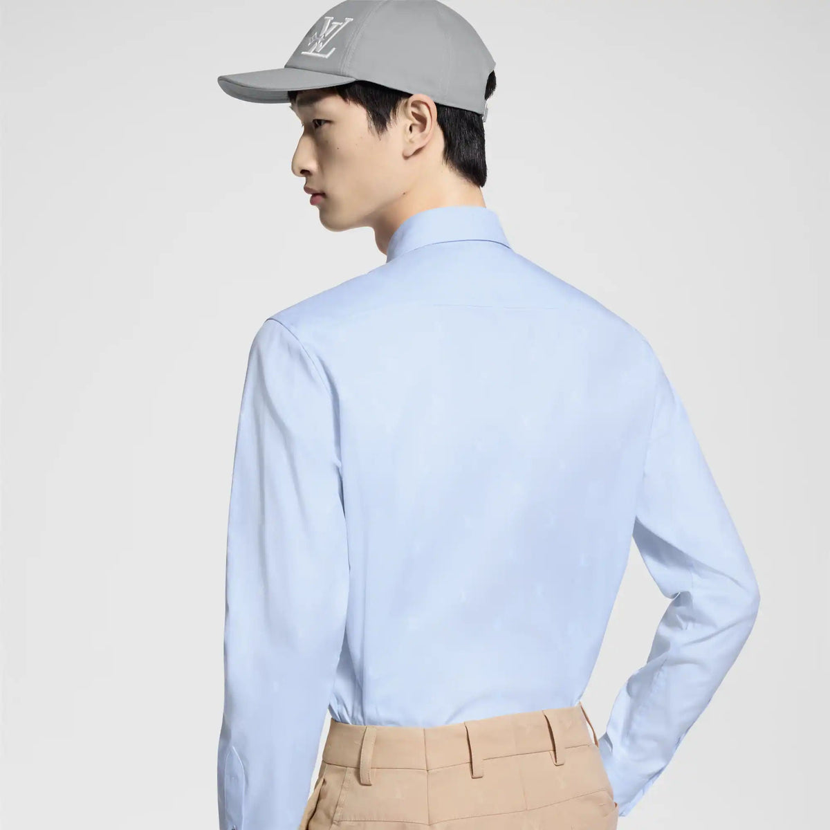 Men's Printed Cotton Long-Sleeved Oxford Shirt