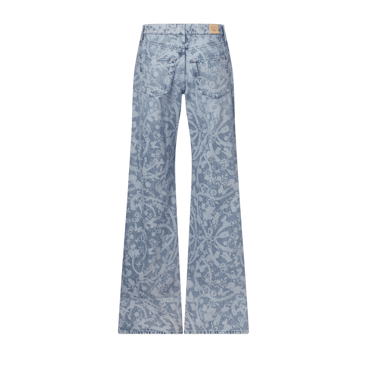 Women's Floral Laser Print Flared Jeans