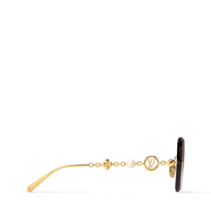 Women's Jewel Pearl Square Sunglasses