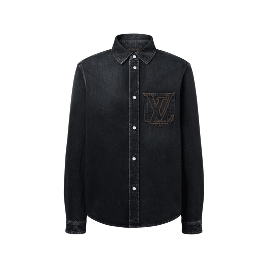 Men's Long-Sleeved Denim Shirt