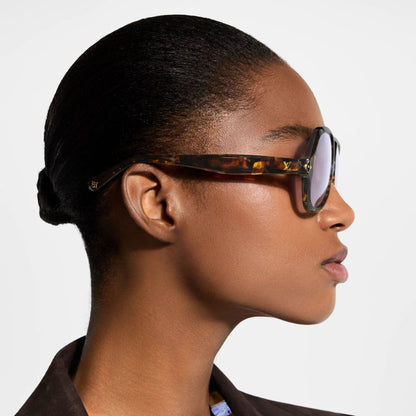 Women's Aura Flower Square Pilot Sunglasses