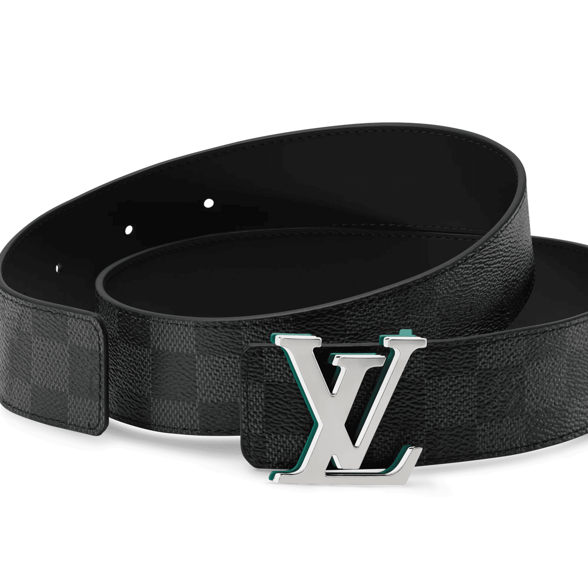 Men's 40mm Optic Damier Graphite Reversible Belt