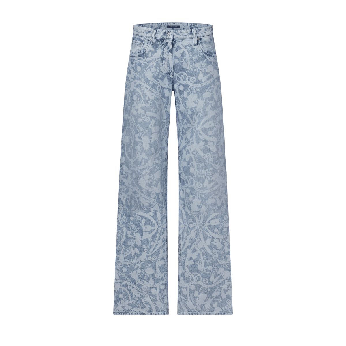 Women's Floral Laser Print Flared Jeans
