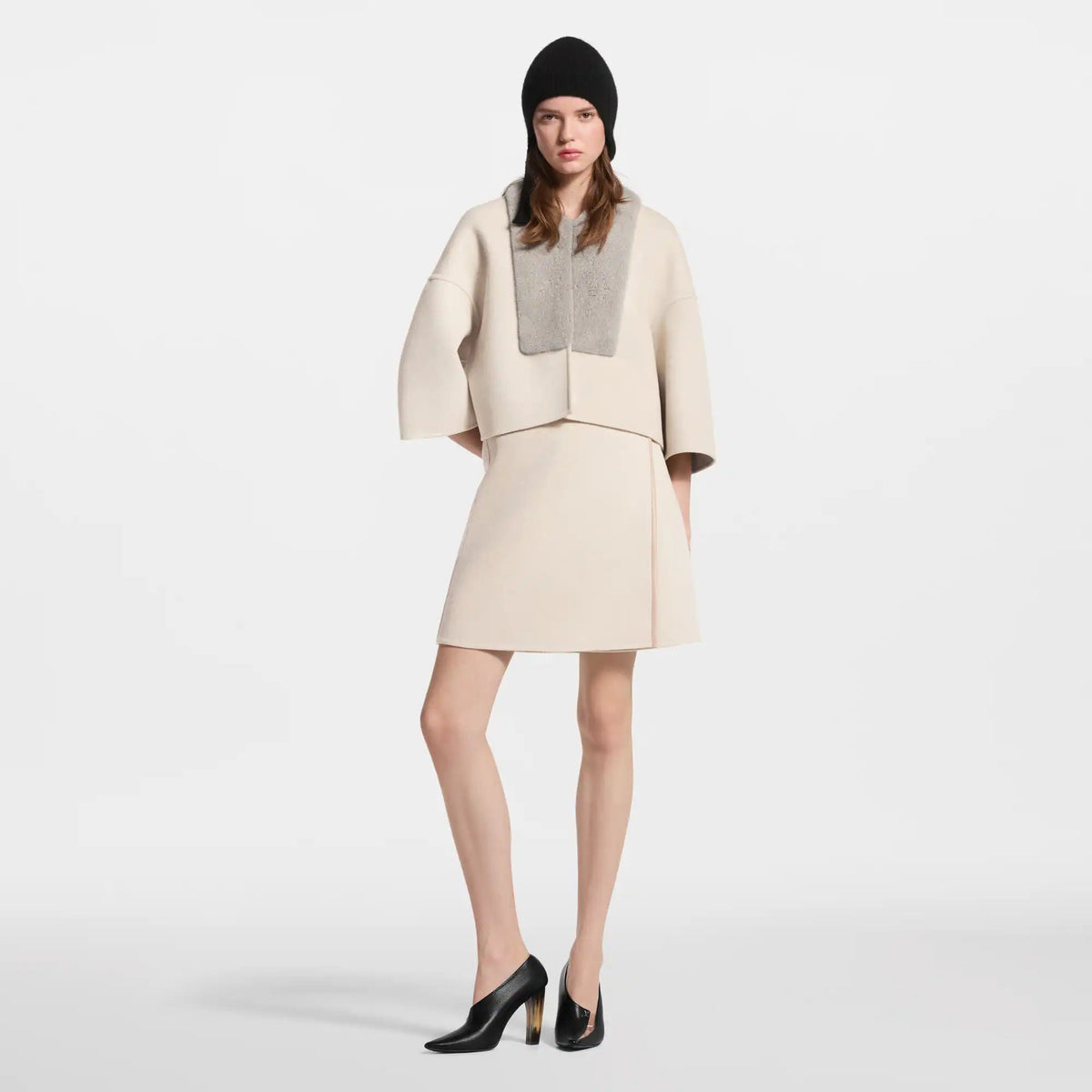 Women's Mink Insert Cape Jacket
