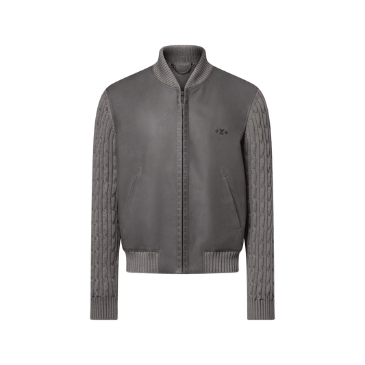 Men's Mixed Suede And Knit Blouson