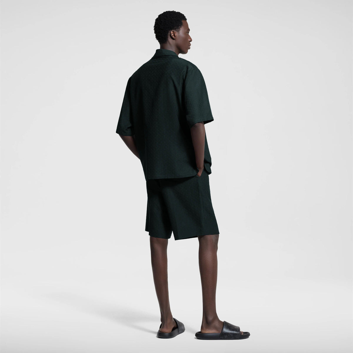 Men's Mini Monogram Silk-Cotton Blend Tailored Shorts