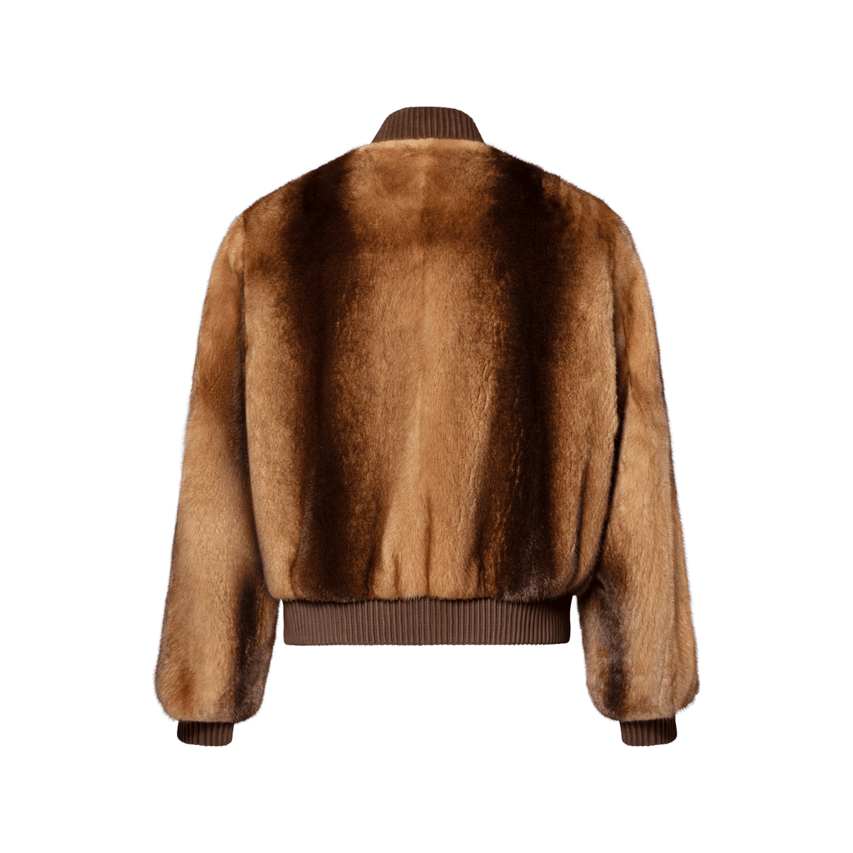 Men's Mink Zippered Bomber Jacket