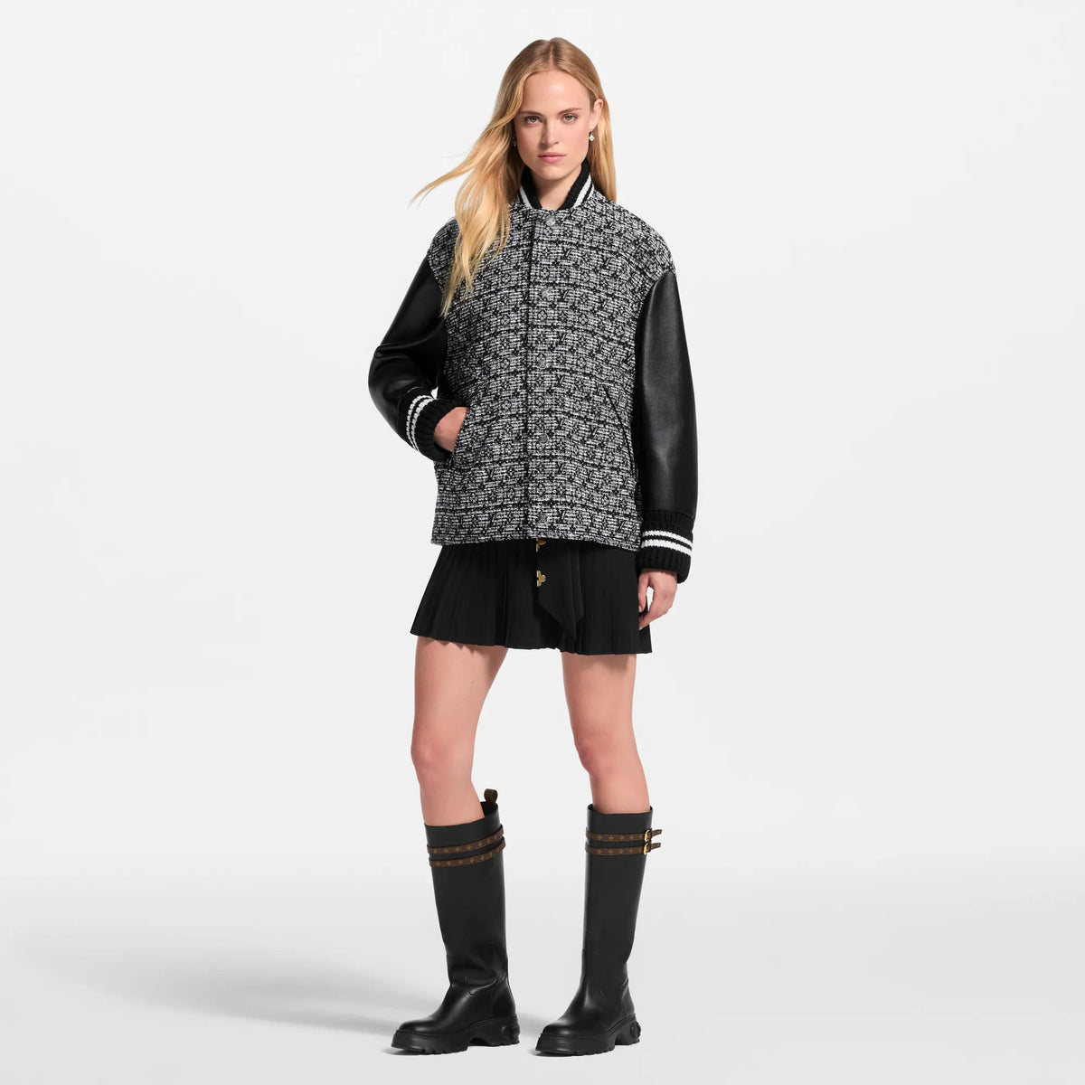 Women's Monogram Tweed Varsity Jacket