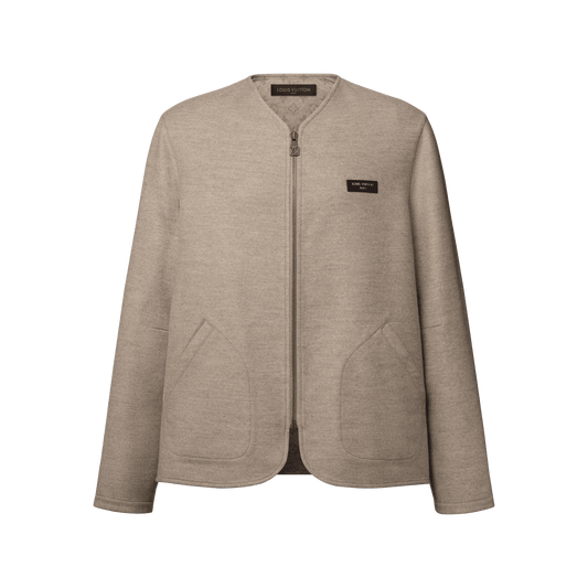 Men's Monogram Double Face Collarless Jacket