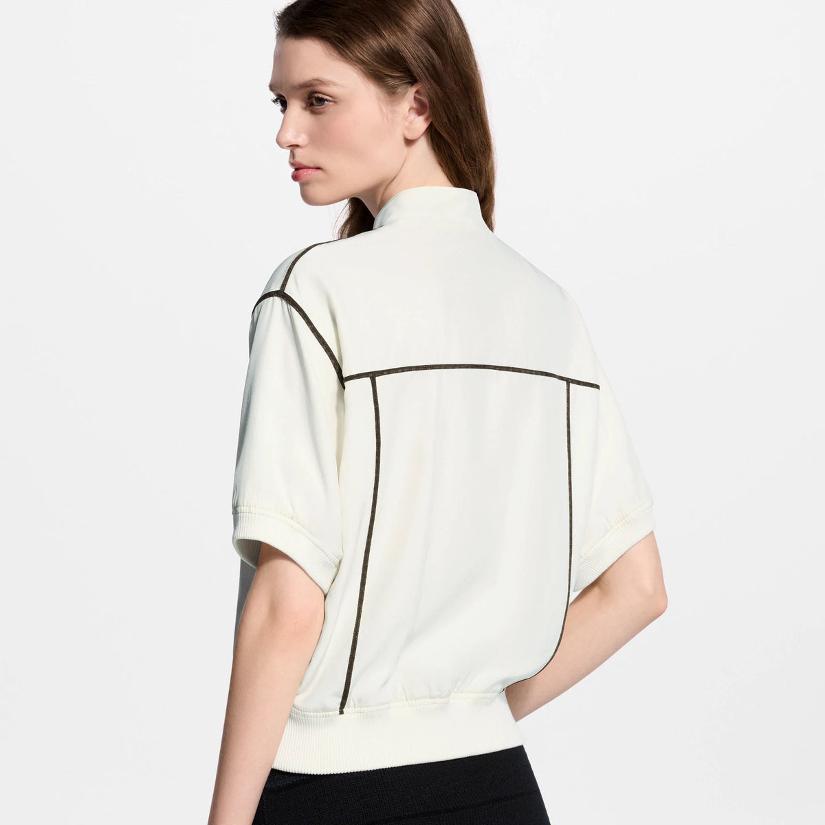Women's Monogram Accent Short-Sleeved Bomber Jacket