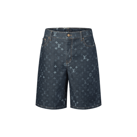 Men's Monogram Denim Shorts