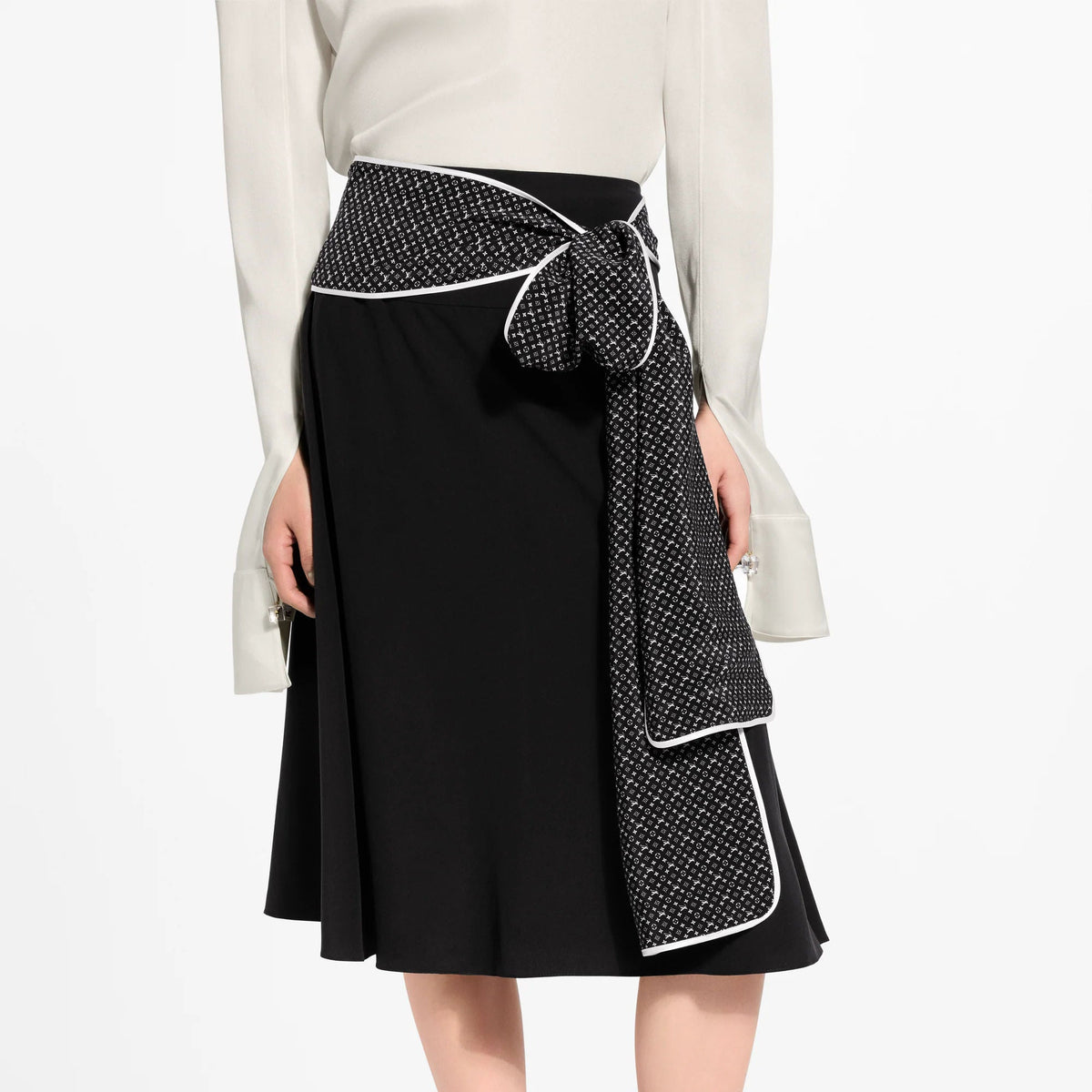 Women's Monogram Scarf Silk Skirt
