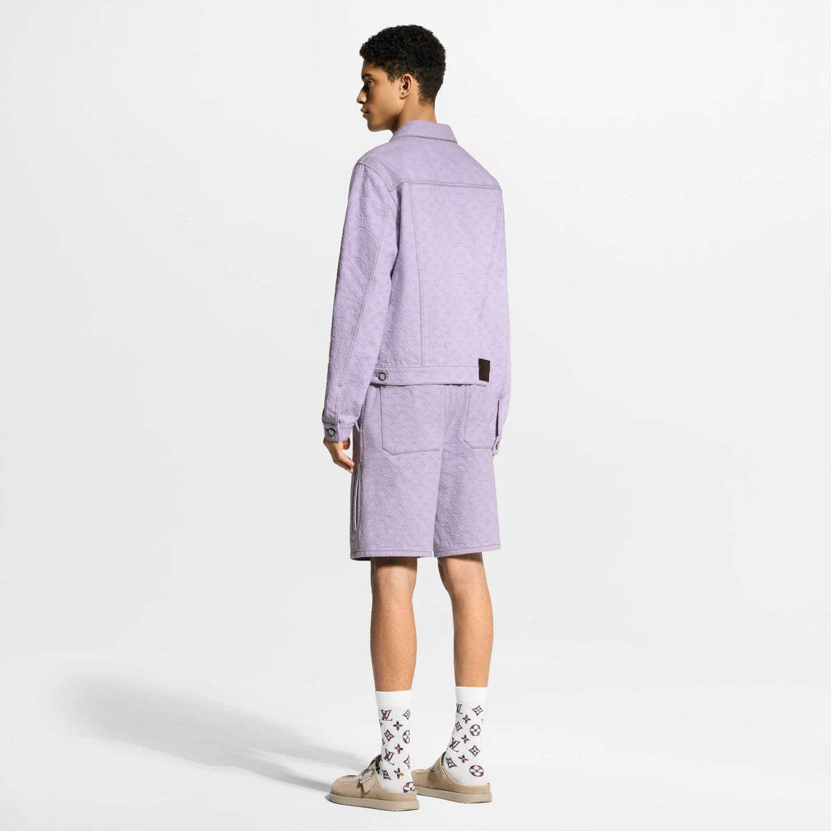 Men's Monogram Jacquard Denim Workwear Shorts