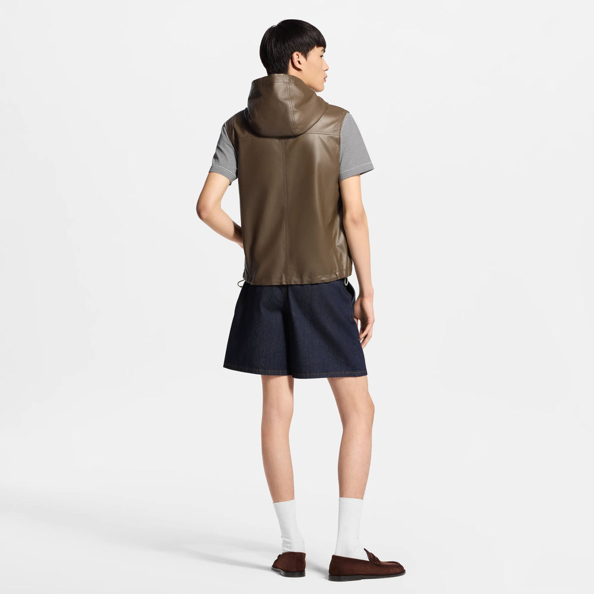 Men's Monogram Check Reversible Leather Gilet
