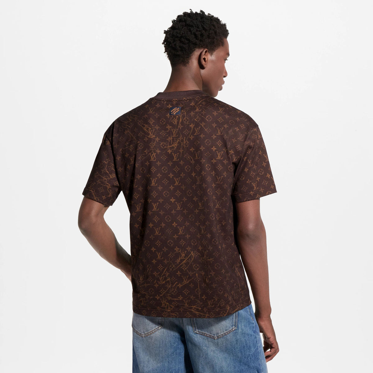 Men's Monogram Scratched Cotton T-Shirt