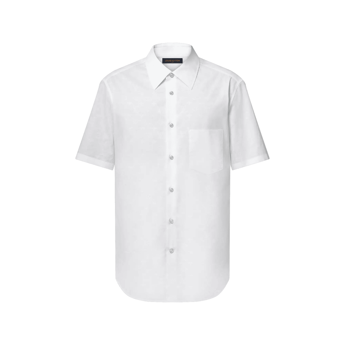 Men's Jacquard Cotton Short-Sleeved Shirt