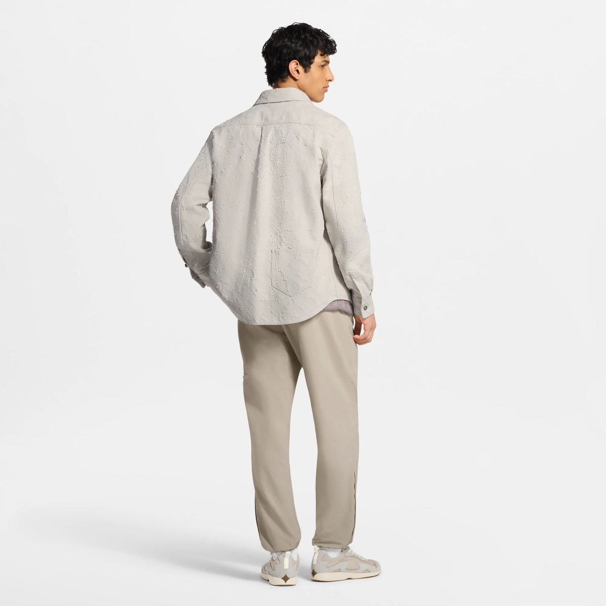 Men's Monogram Needle-Punched Denim Overshirt