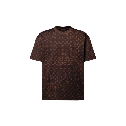 Men's Monogram Scratched Cotton T-Shirt