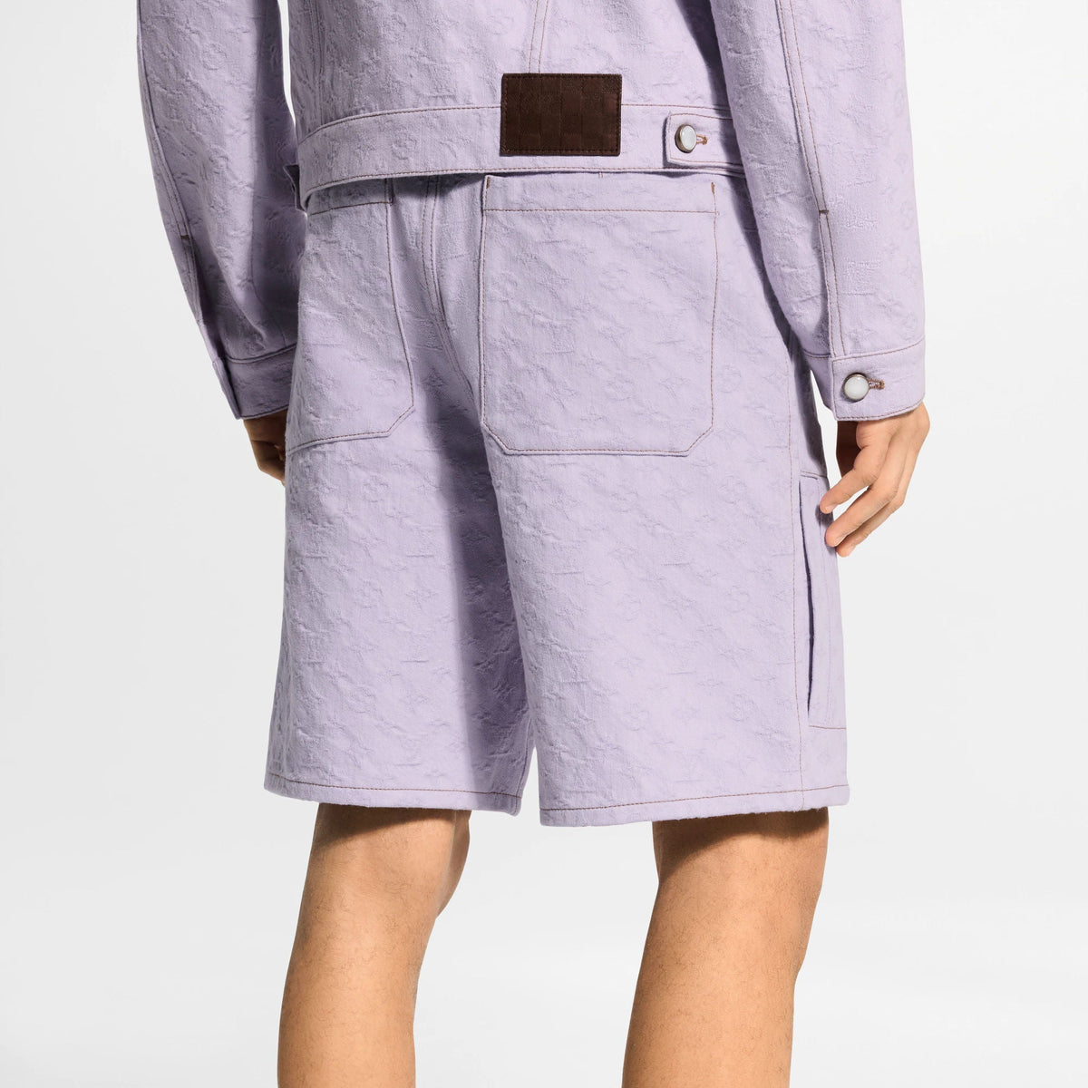 Men's Monogram Jacquard Denim Workwear Shorts