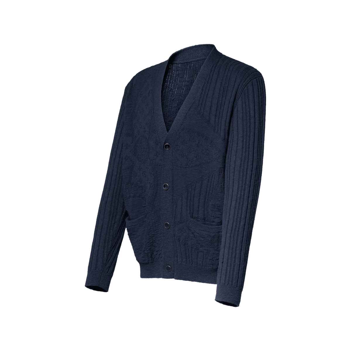 Men's Monogram Flower Long-Sleeved Cardigan