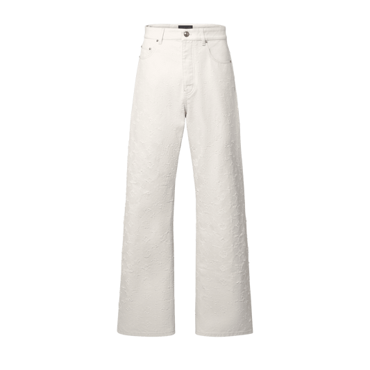 Men's Monogram Needle-Punched Denim Skate Pants