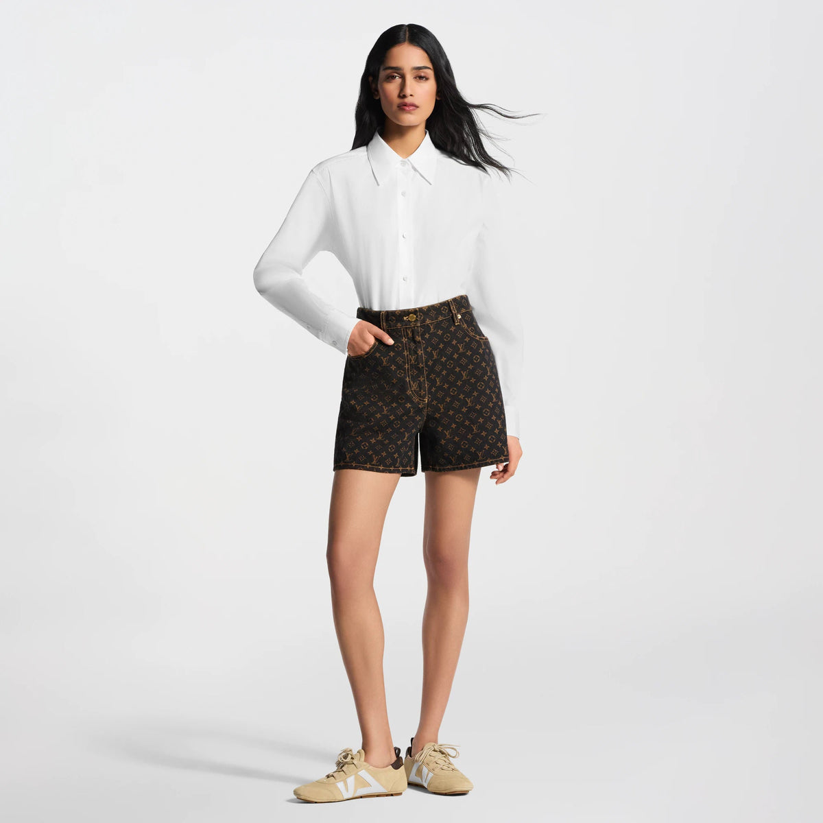 Women's Monogram Denim Shorts