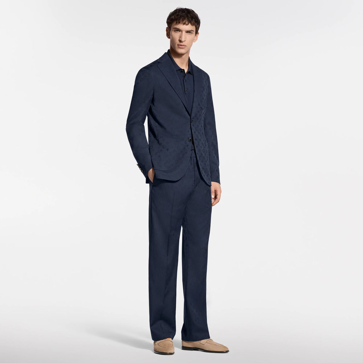 Men's Monogram Wool Drawstring Pants